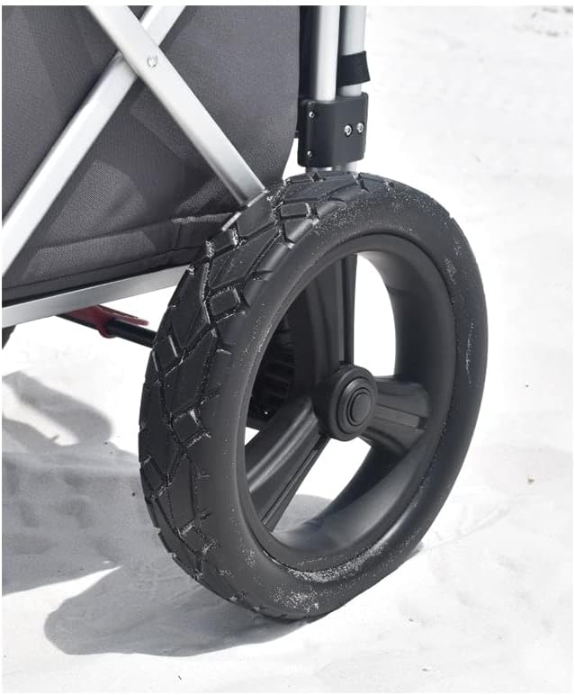 Keenz Heavy Duty All Terrain Wheel Set Kit with Axel for 7S Toddler Stroller Wagons to Travel on Snow, Dirt, Gravel, and Uneven Terrains, Black