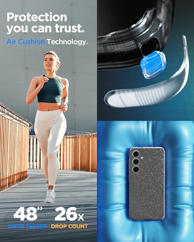 Spigen Liquid Crystal Glitter Designed for Galaxy S24 FE Case (2024) - Crystal Quartz - image 5
