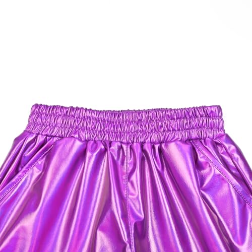 Image of Perfashion Girls Metallic Shorts Sparkly Shiny Hot Pants Gold /Silver /Pink Outfit