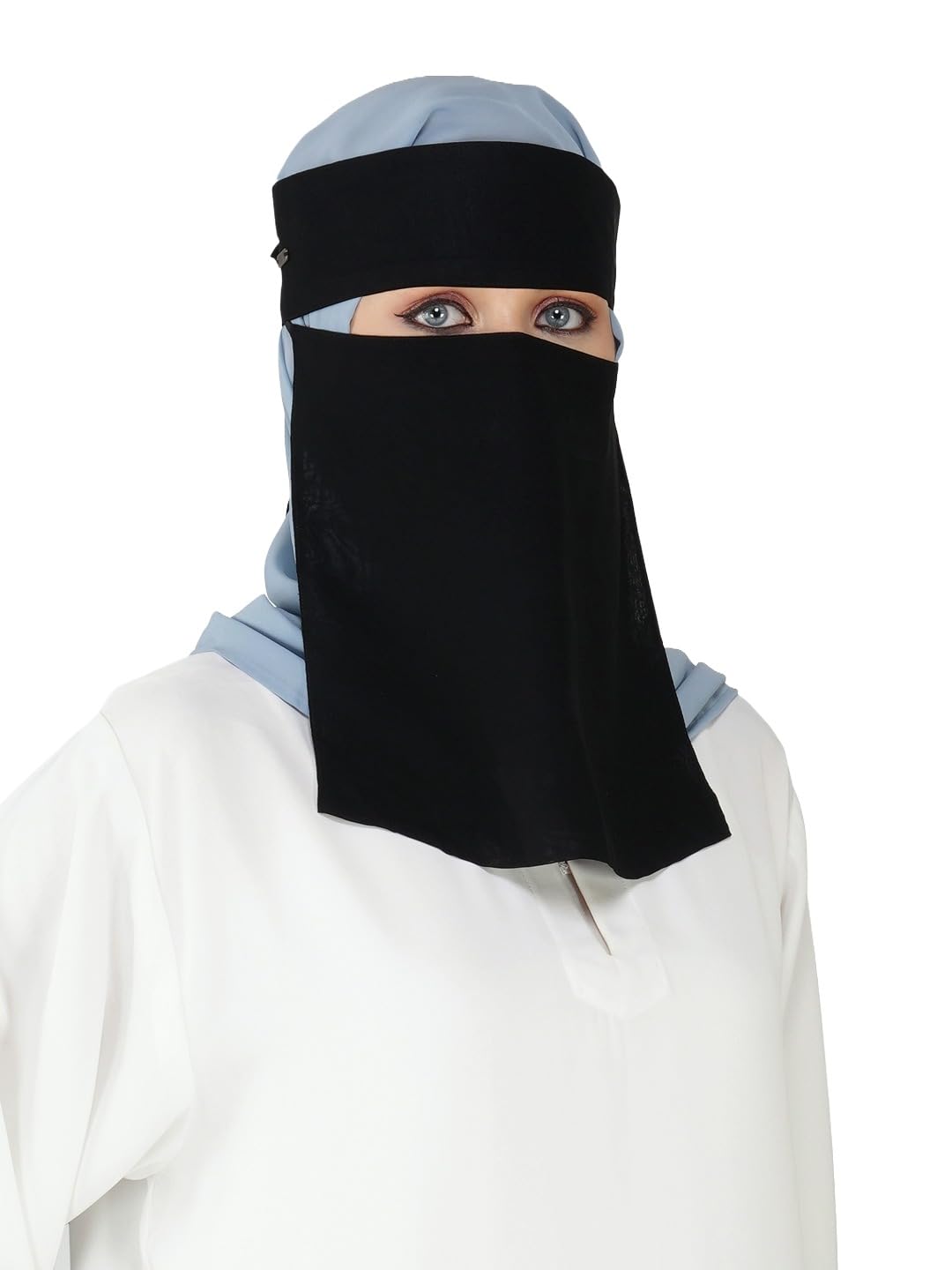 ANA Arabian Niqab with Fusing | 10.5 x 12 Inches – Imported Chiffon | Structured Forehead Panel | Lightweight, Full Face Coverage-image-6