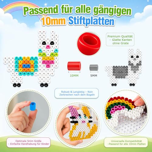Bügelperlen Groß Nachfüllset 2600 Stück, 10mm XL Große Bügelperlen Steckperlen Set für Kinder ab 3 Jahre… – Ansicht 3