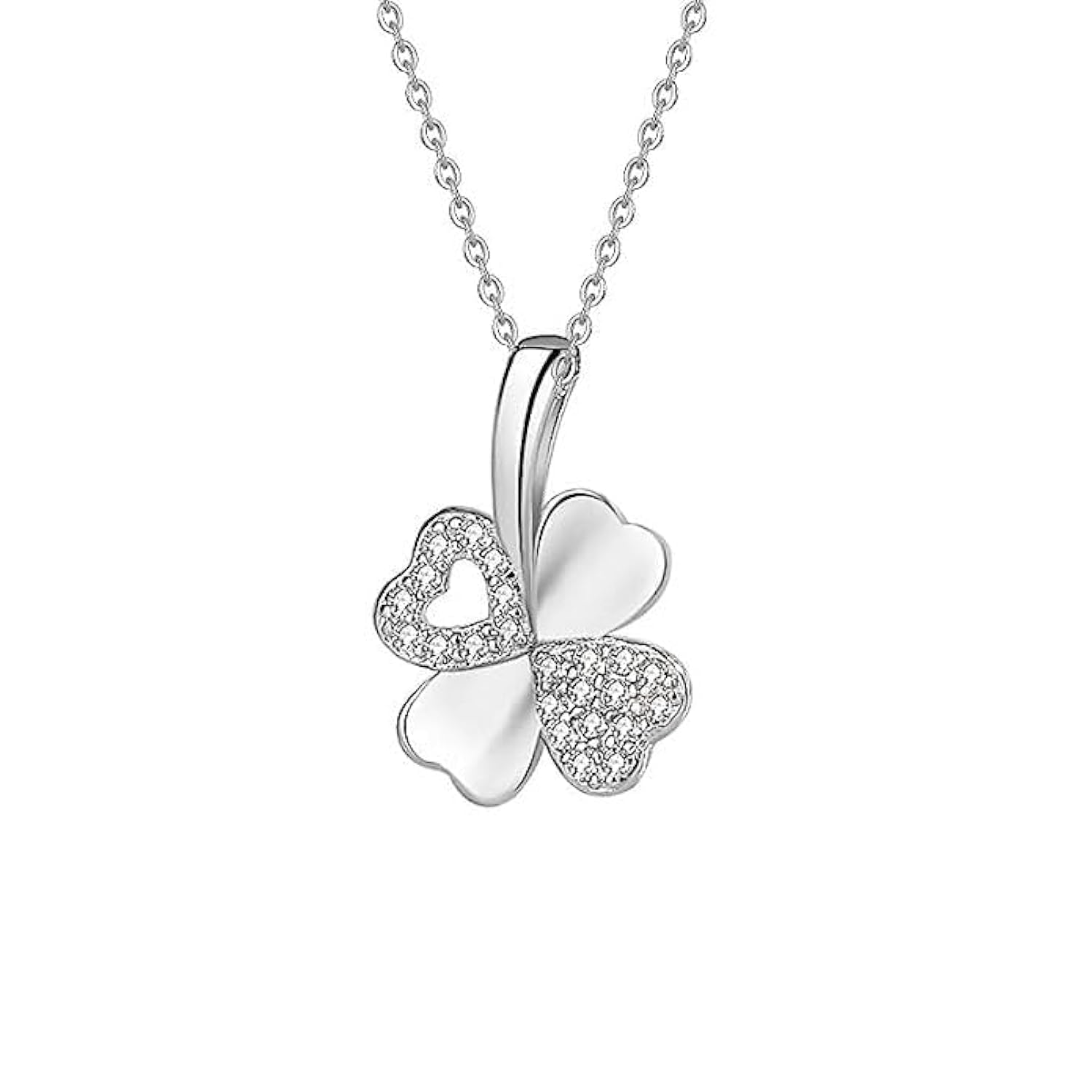 J.RoséeCrystal Lucky Clover 925 Sterling Silver Pendant Necklace for Women Gift Packing J.Rosée Fashion Jewelry JR-1097