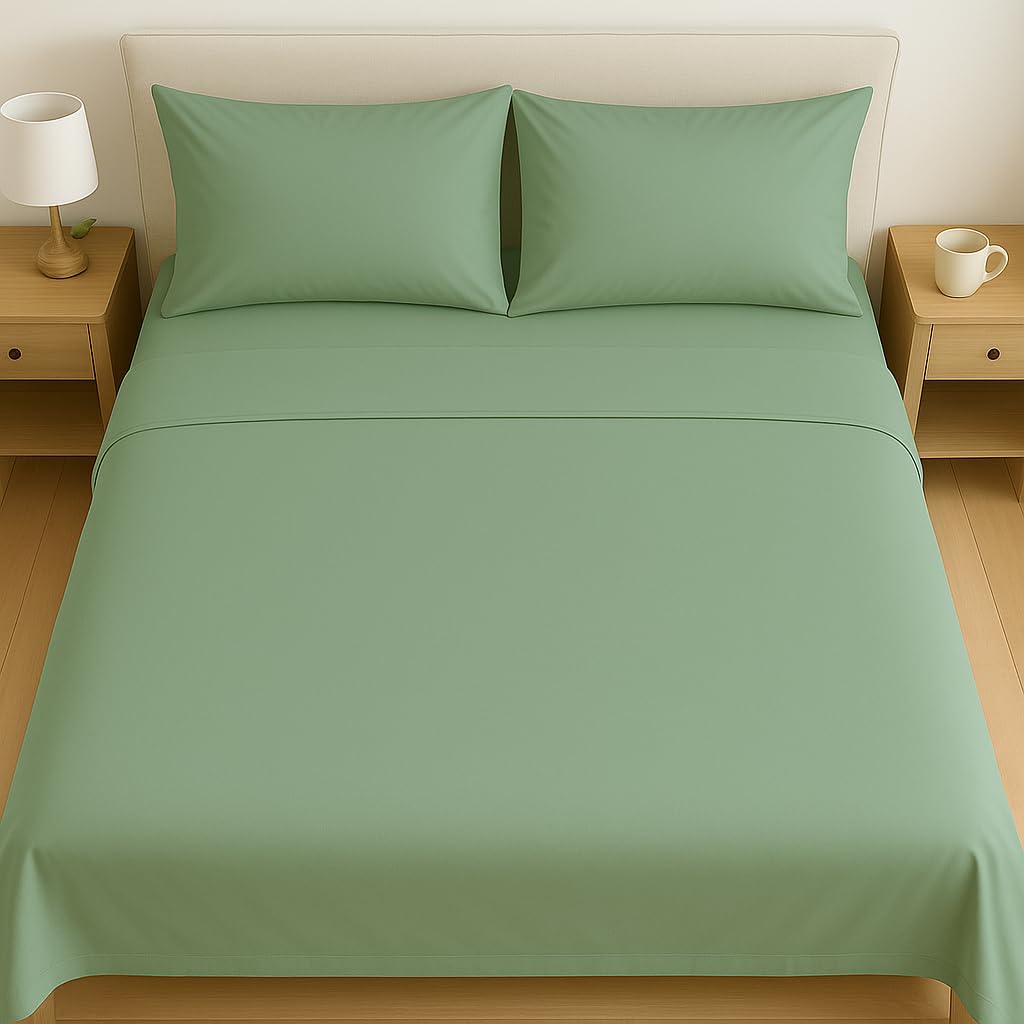 Bella Nights Microfiber Flat Sheet โ Ultra-Soft & Breathable Wrinkle-Resistant Shrink & Fade Resistant Durable & Easy Care Bedding Sheet (Duck Egg, Single)
