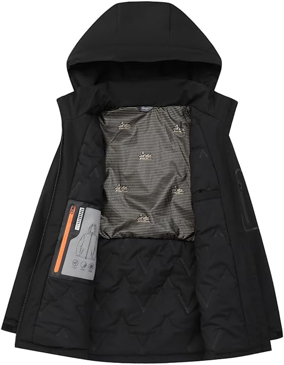 Men'S Waterproof Ski Jacket Warm Winter Snow Coat Mountain Windbreaker Hooded Raincoat Jacket