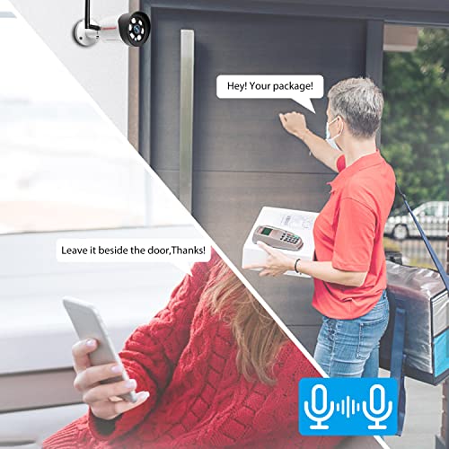 Boavision Outdoor Security Camera,Wifi Home Security Surveillance Bullet Ip Camera Hd 1080P 2 Way Talk With Spotlight Color Night Vision Motion Detection And Siren Remote View Sd Card Storage #TOP1