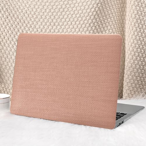 Seorsok Compatible with MacBook Air 13 Inch Case2022 2021 2020 2019 2018 Release A1932 A2179 M1 A2337,Elegant Leather Plastic Hard Shell Case with Transparent Keyboard Cover,Reddish No Logo Cutout by Seorsok - Used condition - US$13.43