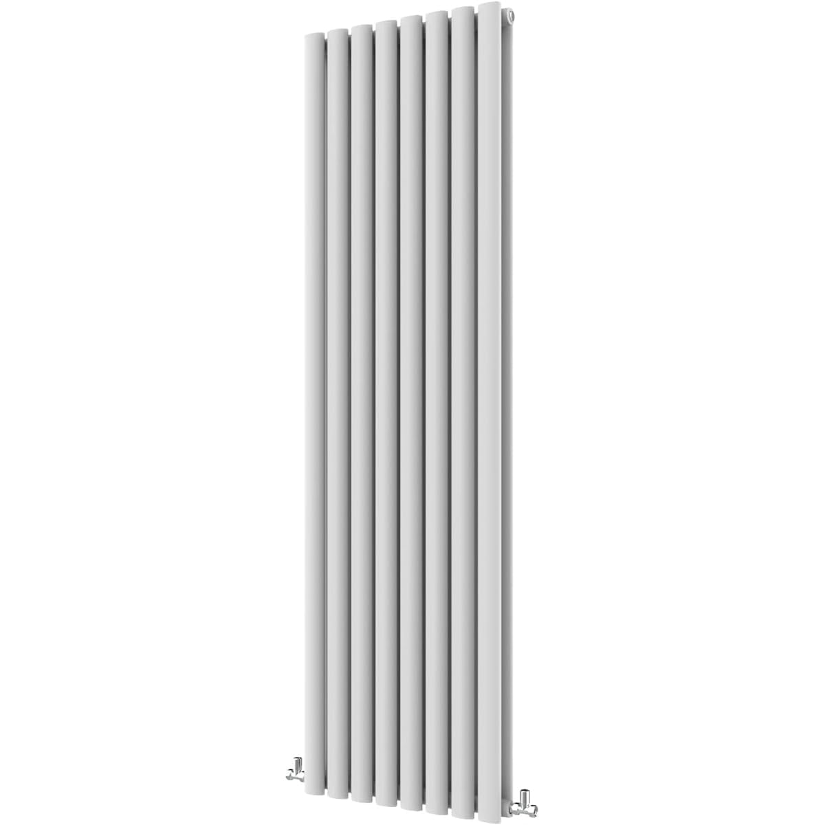 Radbliss Oval Column Vertical Radiator 1600x472mm White Double Central Heating Upright Tall Designer RAD