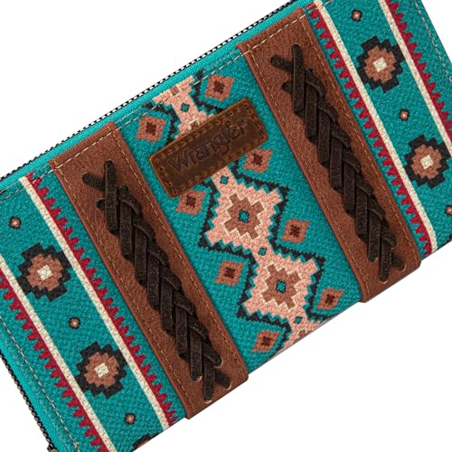 Image of X Wrangler Wristlet Western Wallet Boho Aztec Credit Card Holder for Women