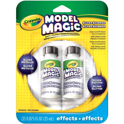 Crayola Model Magic Glitter Glaze and Silver Metallic Double Pack