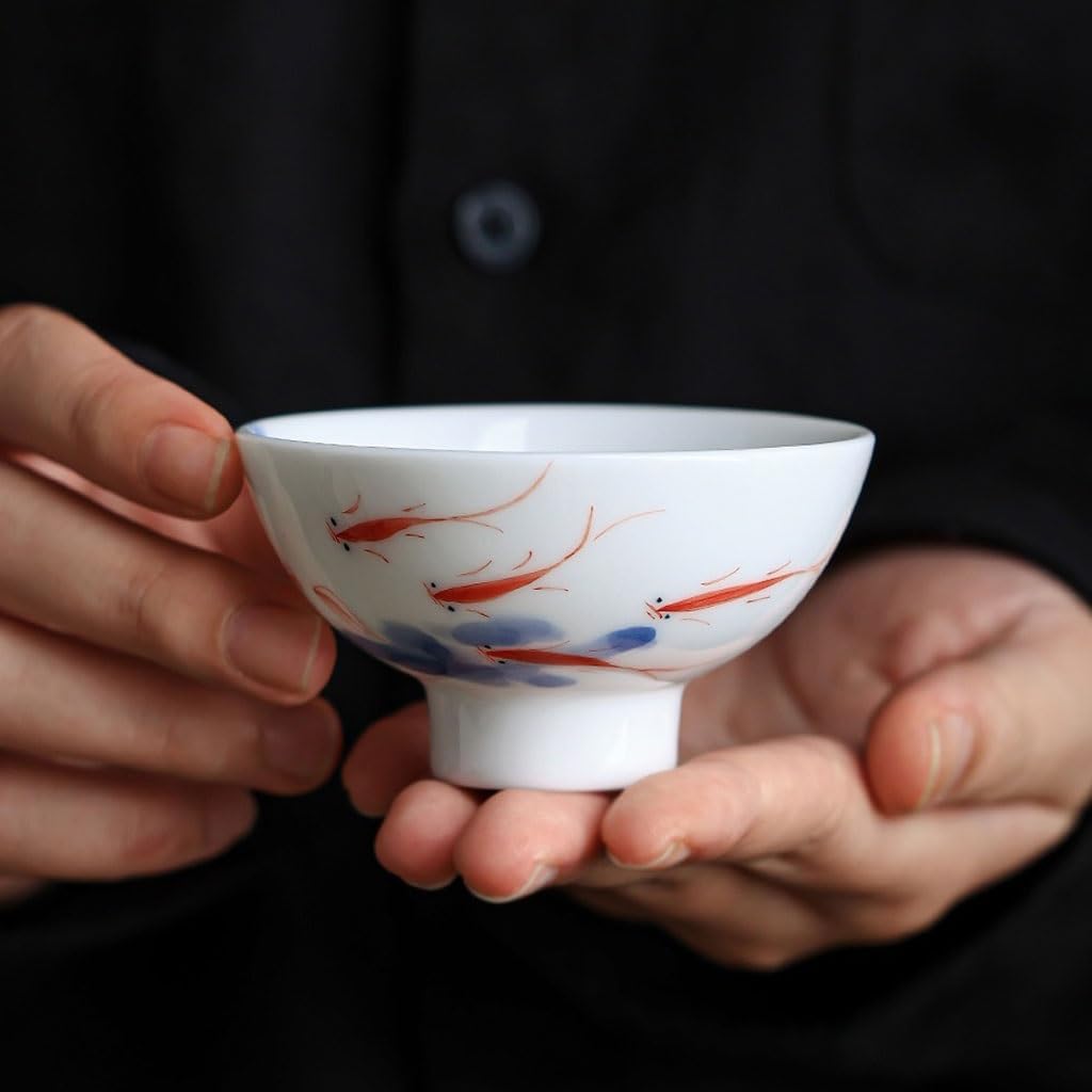 GSOUL Kungfu Tea cup Chinese Style Ceramic Tea Cup Hand-painted Kung Fu Set Host Personal Small Tea Cups
