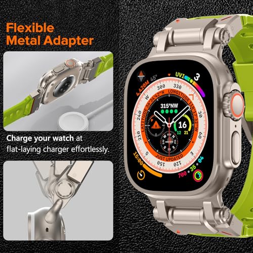 Image of KADES Rugged TPU Sport Band for Apple Watch Ultra 3 /2 /1 49mm, Metal Connectors for Apple Watch Series 11 /10 /SE3 46mm Series 9 /8 /SE2 /7 /6 /SE /5 /4 /3 /2 /1 45mm /44mm /42mm