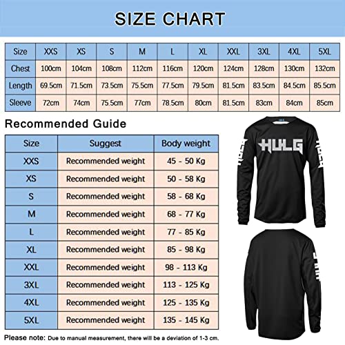 Men's Cycling Jersey MTB Tops,MX MTB Lightweight Materials,Breathable Material,Mountain Bike Long Sleeve Breathable Comfortable Soft Moisture Wicking Cycling Jersey - Image 4