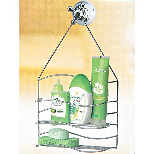 Porta Shampoo Duplo com Ventosa Onda Arthi