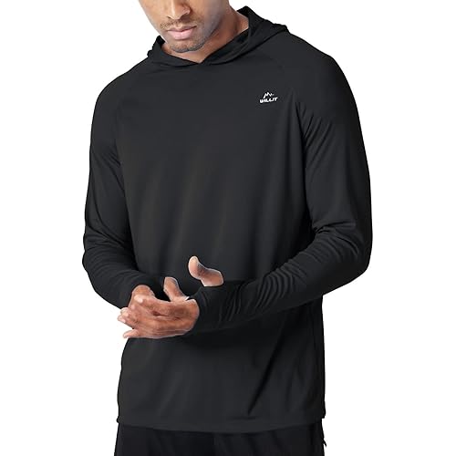 Willit Men's UPF 50+ Sun Protection Hoodie Shirt Long Sleeve SPF Fishing Outdoor UV Shirt Hiking Lightweight