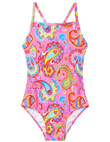 Image of Girls Swimsuits One-Piece Bathing Suits Multicolor Kids Sport Summer Beach Swimwear for 2-10 Years Old