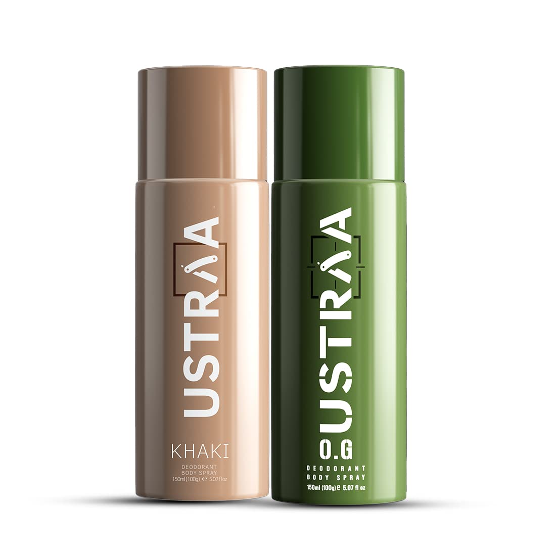 USTRAA Khaki and O.G. Deodorant Spray – 150ml (Pack of 2)
