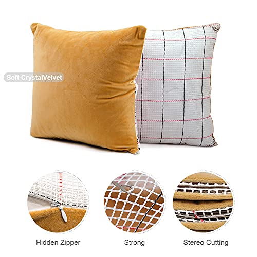 Image of clubevy DIY Latch Hook Kits Pillow Case Embroidery Carpet Set Needlework Pillow Cover Sofa Cushion Cover Craft Kits 17x17 inch (Owl)