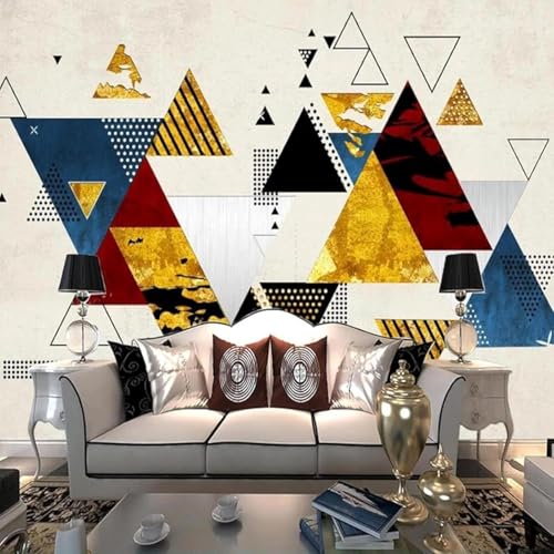 Tzxztt Minimalista Abstracto Creativo Colorido Geométrico Papel Pintado 3D Seda Texturizada Primera Calidad Neutros Material Ideal Para SalóN Dormitorio-200cm×140cm