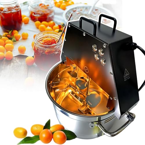 Mezclador eléctrico comercial de alimentos, mezclador automático de acero inoxidable con doble paleta, ventilador auxiliar y luz, para preparar mermeladas, salsas y rellenos.