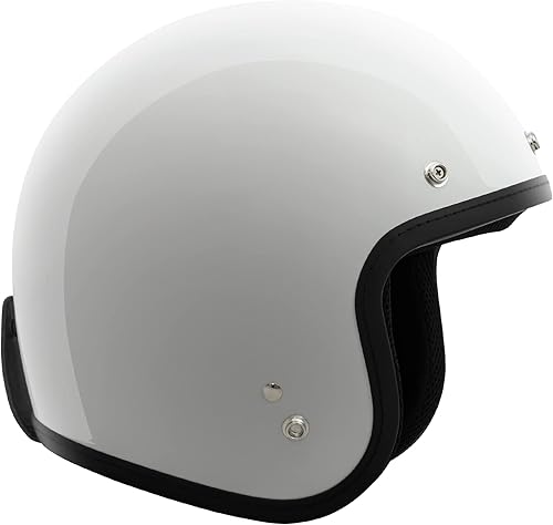 Vista 2 de VCAN Casco de motocicleta V85C 3/4 de cara abierta aprobado por DOT Blanco satinado