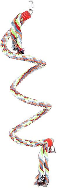 Parrot Climbing Rope Bird Swing Standing Toys Birds Supplies for Large Medium Small Parrots 1.6 Meter