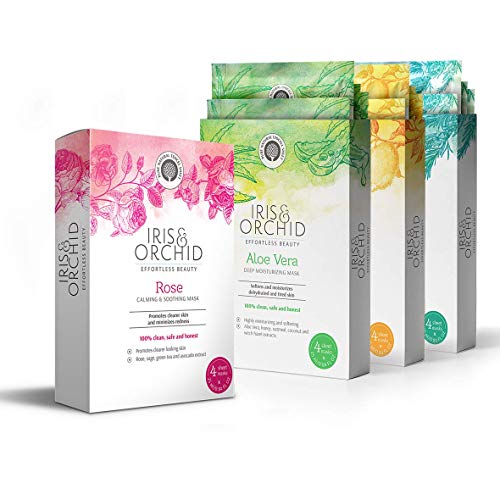Natural Brightening Moisturizing Soothing Firming Facial Sheet Mask Variety | Deep Moisturizer Face Sheet Masks for Dry, Sensitive and Tired Skin (Sheet Mask Set)