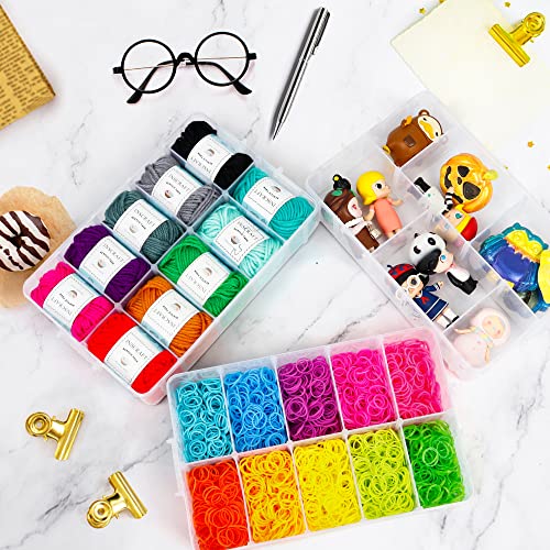 7 Layers Stackable Storage Container, 70 Adjustable Compartments (White) Perfect for Kids Toys, Art Crafts, Jewelry, Supplies, Mini Case & Letter Sticker Included - Image 3