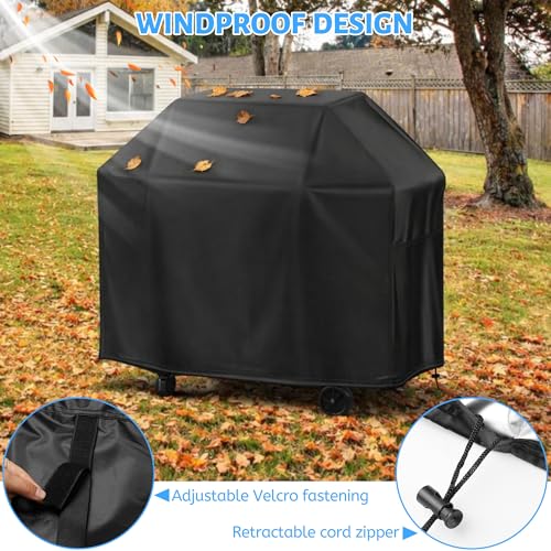 Grillabdeckung Wetterfest, Grill Abdeckung 420D Oxford-Stoff Grillhaube, Gasgrill Abdeckung Grill Schutzhülle für Weber, Enders, Char Broil Serie (160x70x125CM)