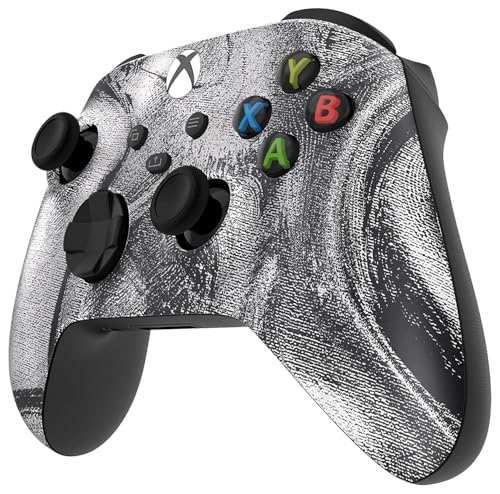 Image of Custom Controllerzz Wireless Controller for Microsoft Xbox Series X /S & Xbox One - Soft Touch Feel - Custom Series X /S Controller (X /S Silver Swirl)