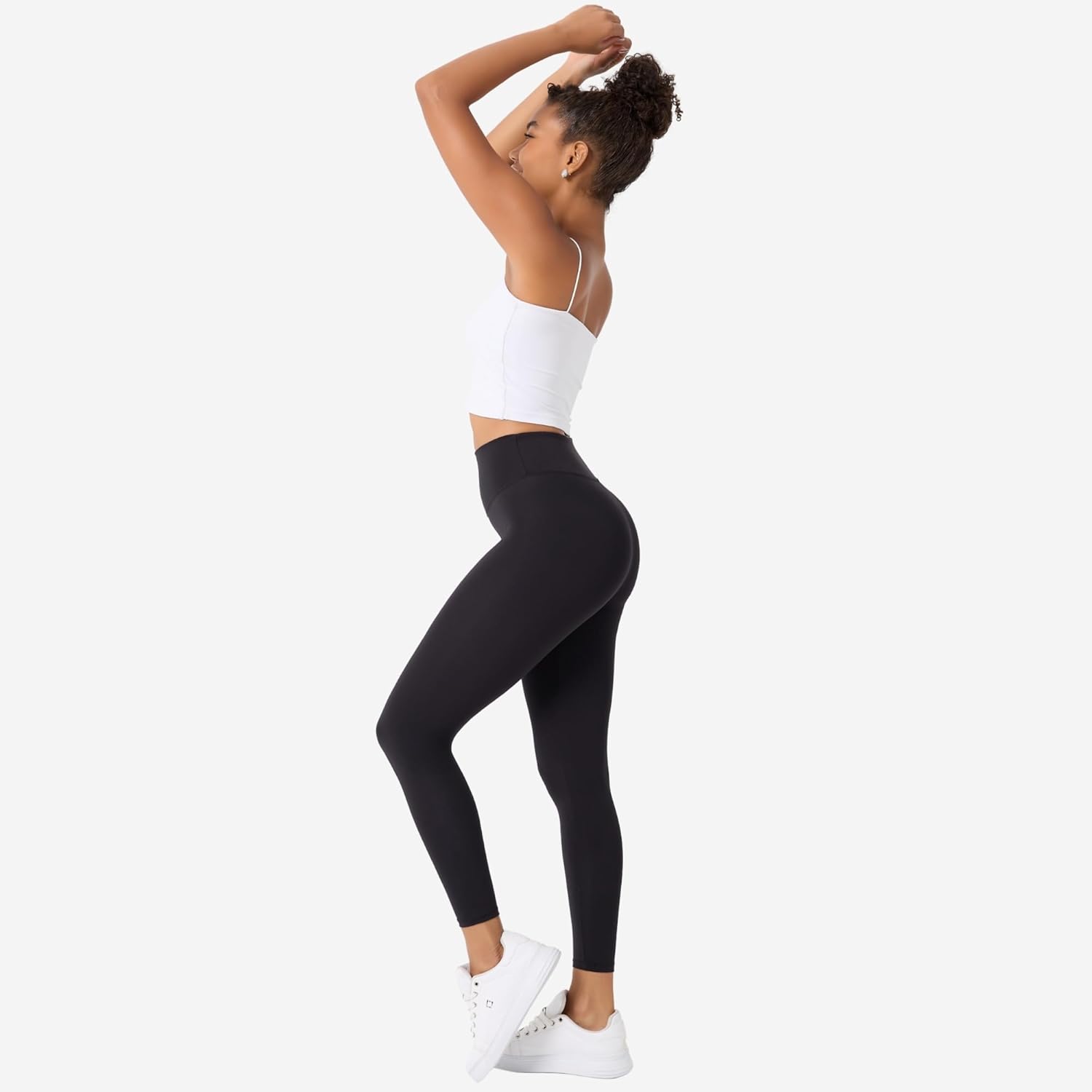 Women’s High Waisted Tummy Control Leggings – Non See-Through, 25.5” Inseam, Yoga, Workout & Everyday Pants - Image 3