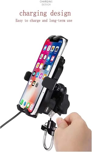 Miniatura 7 de ORSQU Para Kawasaki Z800 Z900 Z1000SX motocicleta soporte de teléfono móvil GPS Soporte de montaje de teléfono (color  con espejo USB)