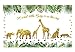 Allenjoy 7x5ft Safari Baby Shower Backdrop Tropical Palm Leaves Gold Decor Wild One for Jungle Animals Themed Children Birthday Photography Background Dessert Table Photo Studio Booth Props Banner