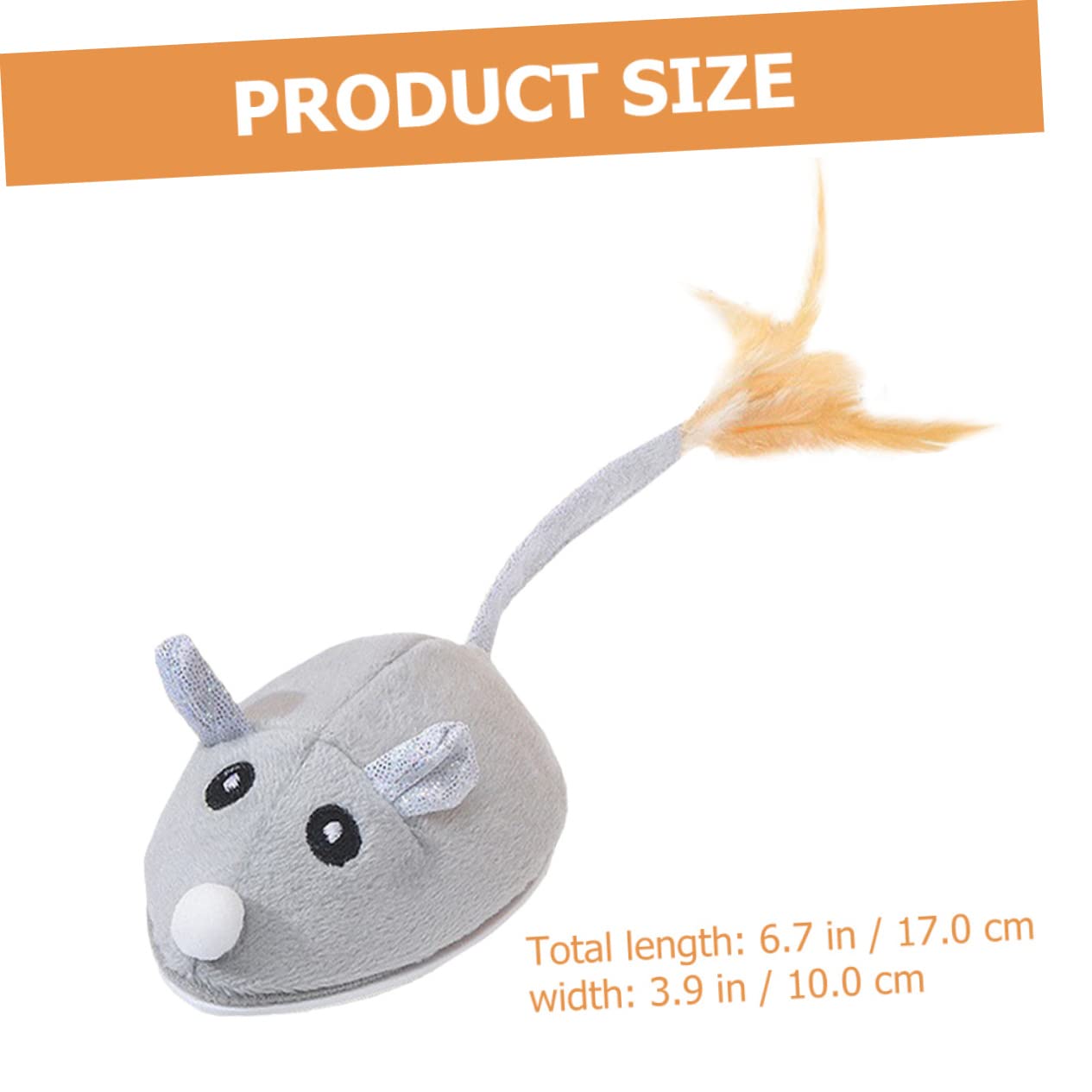 Happyyami 3 Piezas Juguete del Gato del Ratón Gatito Juguetes Pequeño Ratón De Juguete Juguetes para Mascotas Perezoso De Peluche Juguete Gatito Felpa Ratón Gato USB Plastico Abs