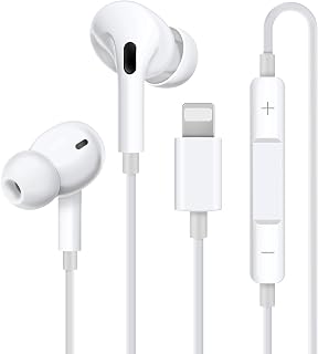 Aolcev Wired Earphones for iPhone In Ear Headphones Earbuds with Mic Noise Cancelling Wired Earbuds HiFi Stereo Volume Control Wired Headset Compatible with iPhone 11/12 Pro/13/14/XR/XS Max/8/7 Plus