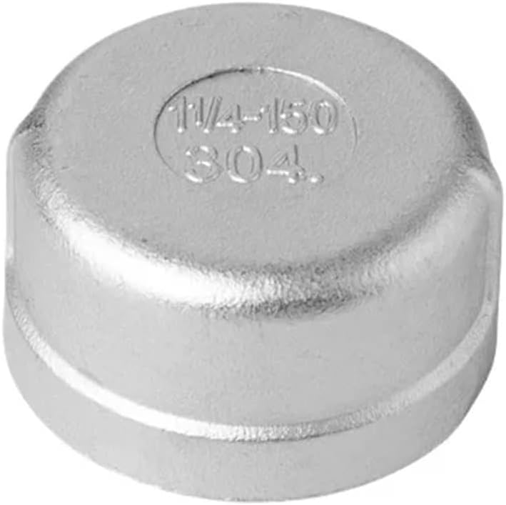 1/8" 1/4" 3/8" 1/2" - 4" Female End Cap 201/304/316 Stainless Steel Connector Pipe Fitting Water Gas 225(SS304,BSPT_1/2")