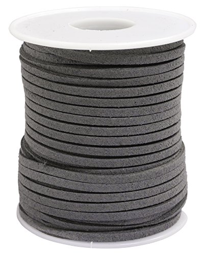 NASKA スウェード紐 約25m巻 合皮 グレー B22