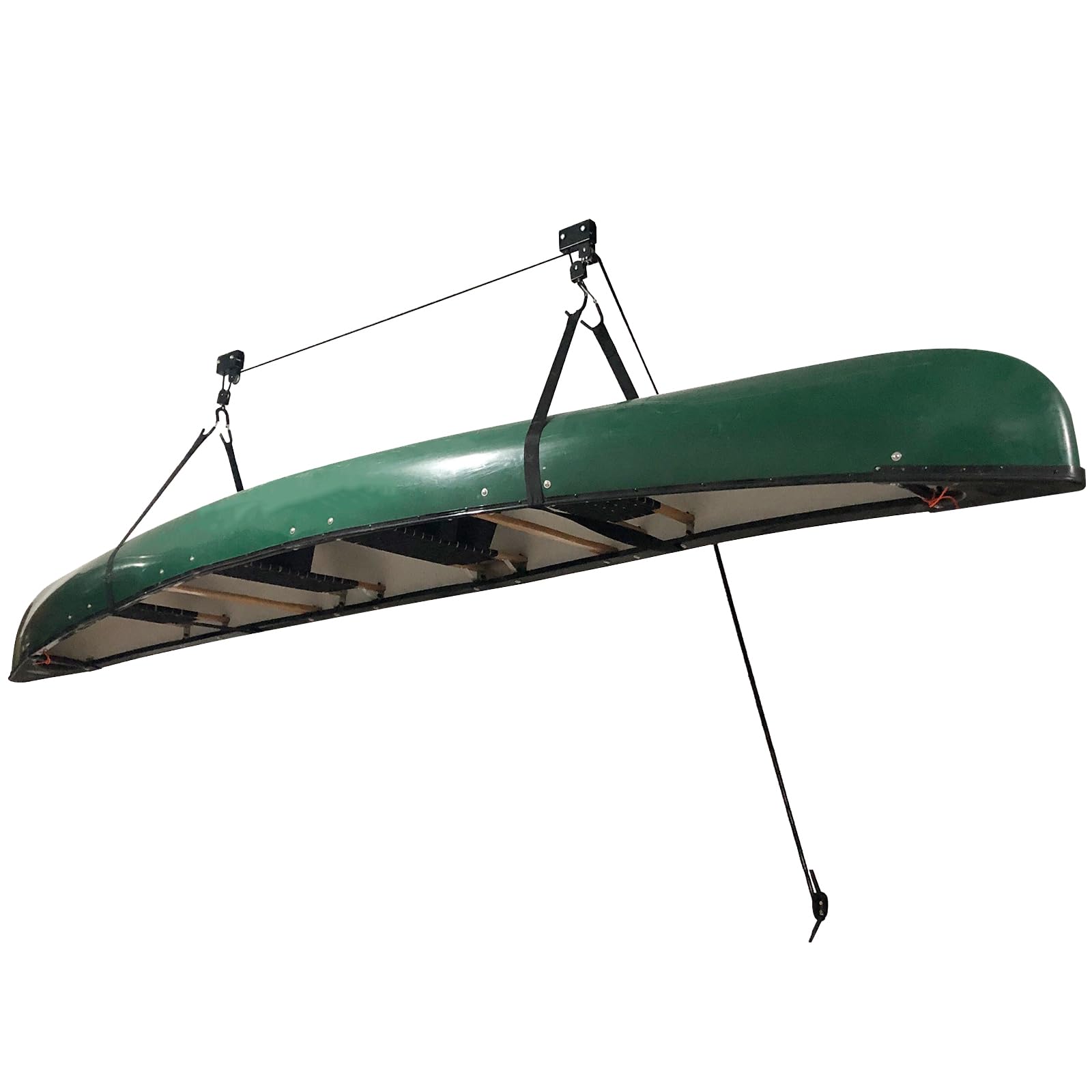 Système de levage de kayak - Système de poulie supérieure - Ascenseur de plafond pour kayak et canoë - Avec corde résistante - Poulie suspendue pour canoës, vélos, échelles et plus encore - Avec 57