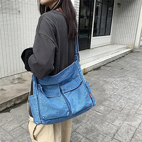 Image of VELURA SYDL Durable Hobo Bag Casual Tote Stylish Handbag Multipurpose for Trip Work Gym Light Blue|1 Piece Hobo Bag|Clothing, Shoes & Accessories