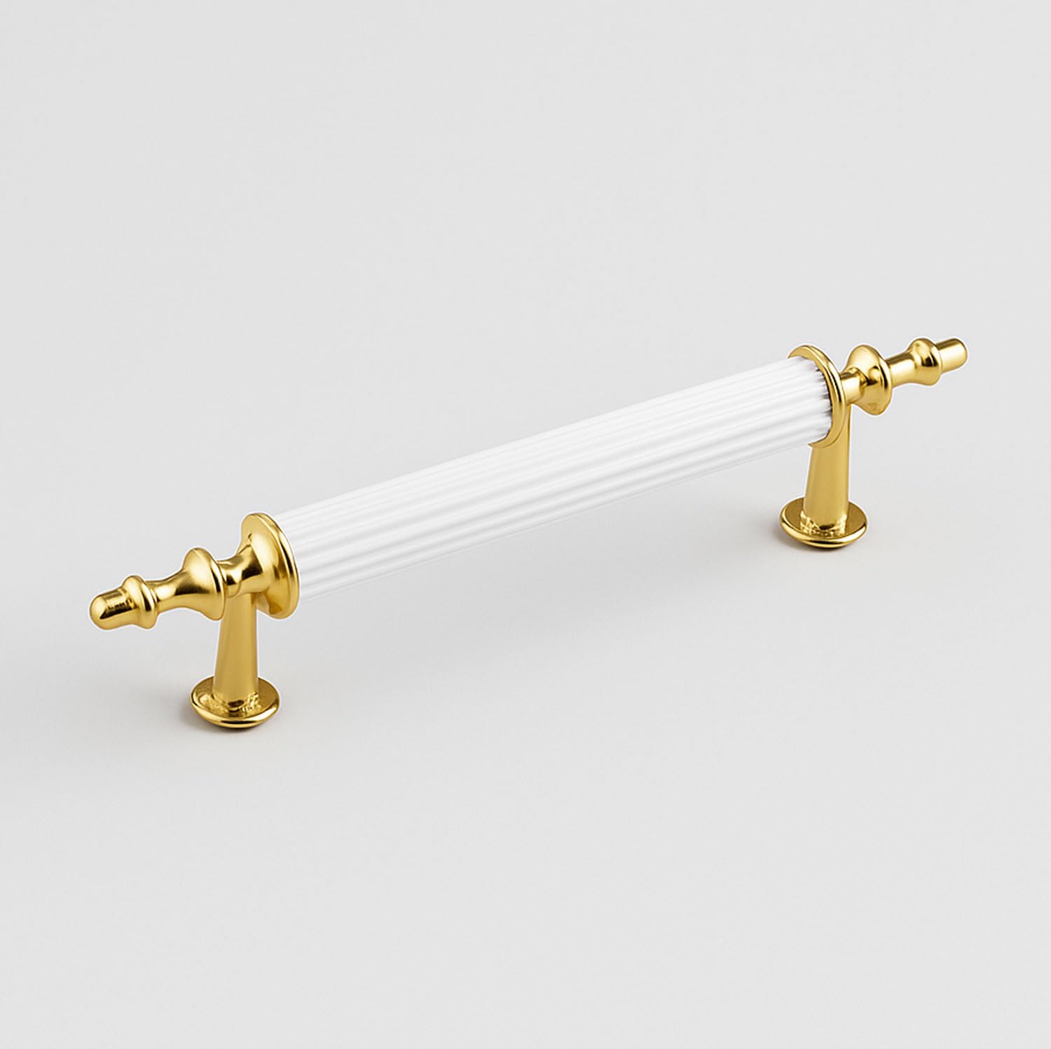Ovacık Gold Altın Beyaz 96 mm Metal Kulp Mobilya Çekmece Dolap Kapak Kulpu Dayanıklı Kulbu Kulpları