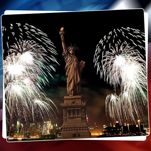 Image of Colingmill 5' H Statue of Liberty Cardboard Stand up Cutout New York Themed Party Decoration 250th Anniversary Life Size Photo Props for 4th of July Patriotic Party Event City Sign Backdrop