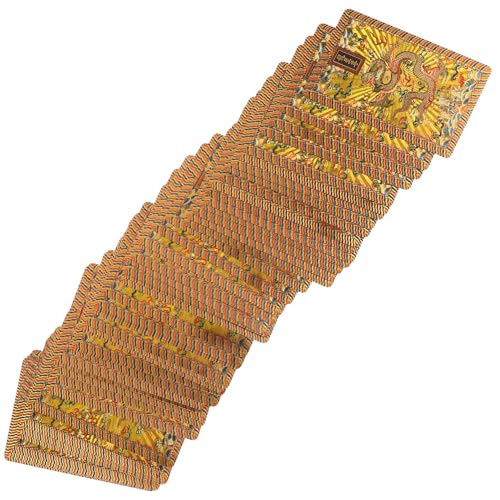 Mikinona Goldfolie Pokerkarten mit Golddrachen Design Material Langlebig und Komfortabel Spielkarten für Poker und Kartenspiele für Partys und Freizeitspaß
