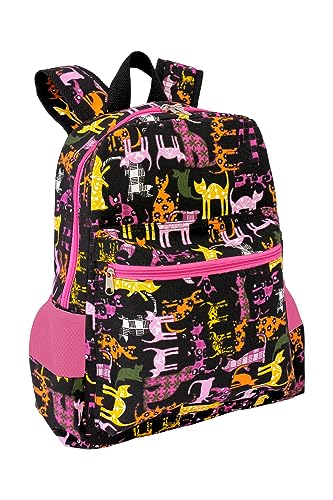 Mochila Feminina Infantil LS Gatos Com 4 Divisões - MO3189