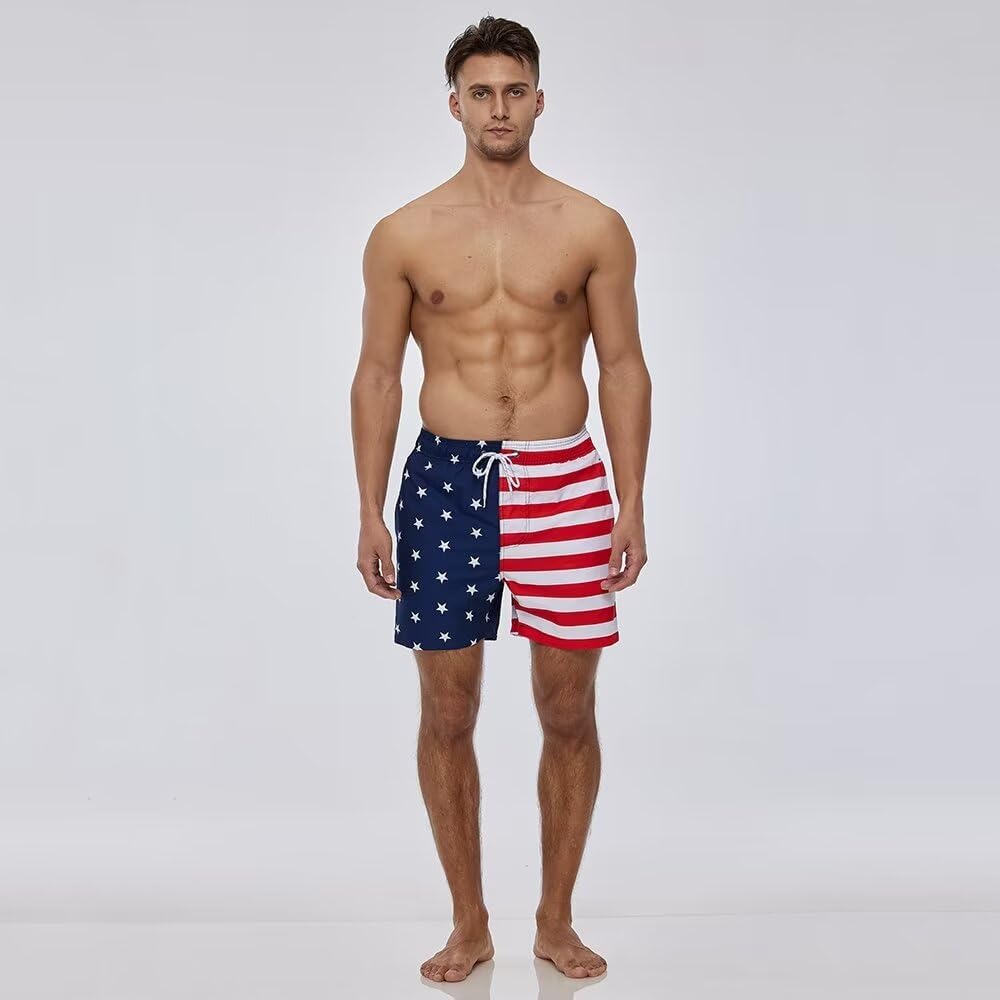 Mens Swim Trunks Quick Dry Boardshorts with Mesh Lining Above Knee Swimwear Bathing Suits - Image 3