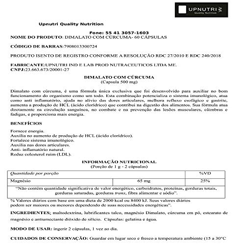 Dimalato com cúrcuma 60 cápsulas