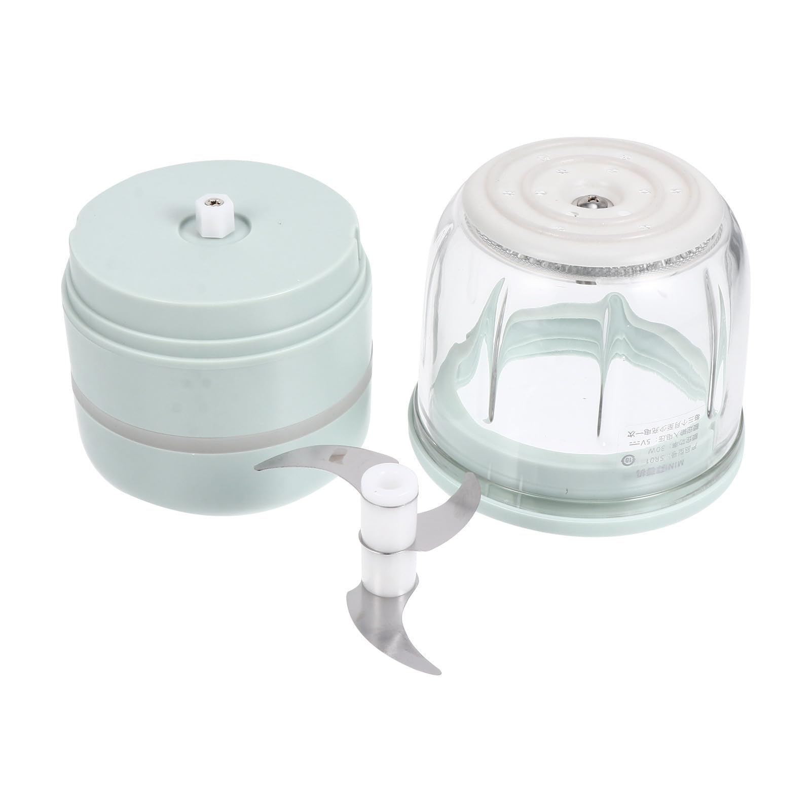 Macchinetta in Plastica PC e Vetro Borosilicato da 300ml Tritacarne Elettrica Multifunzione Design Facile da Pulire per Uso Cucina Domestica