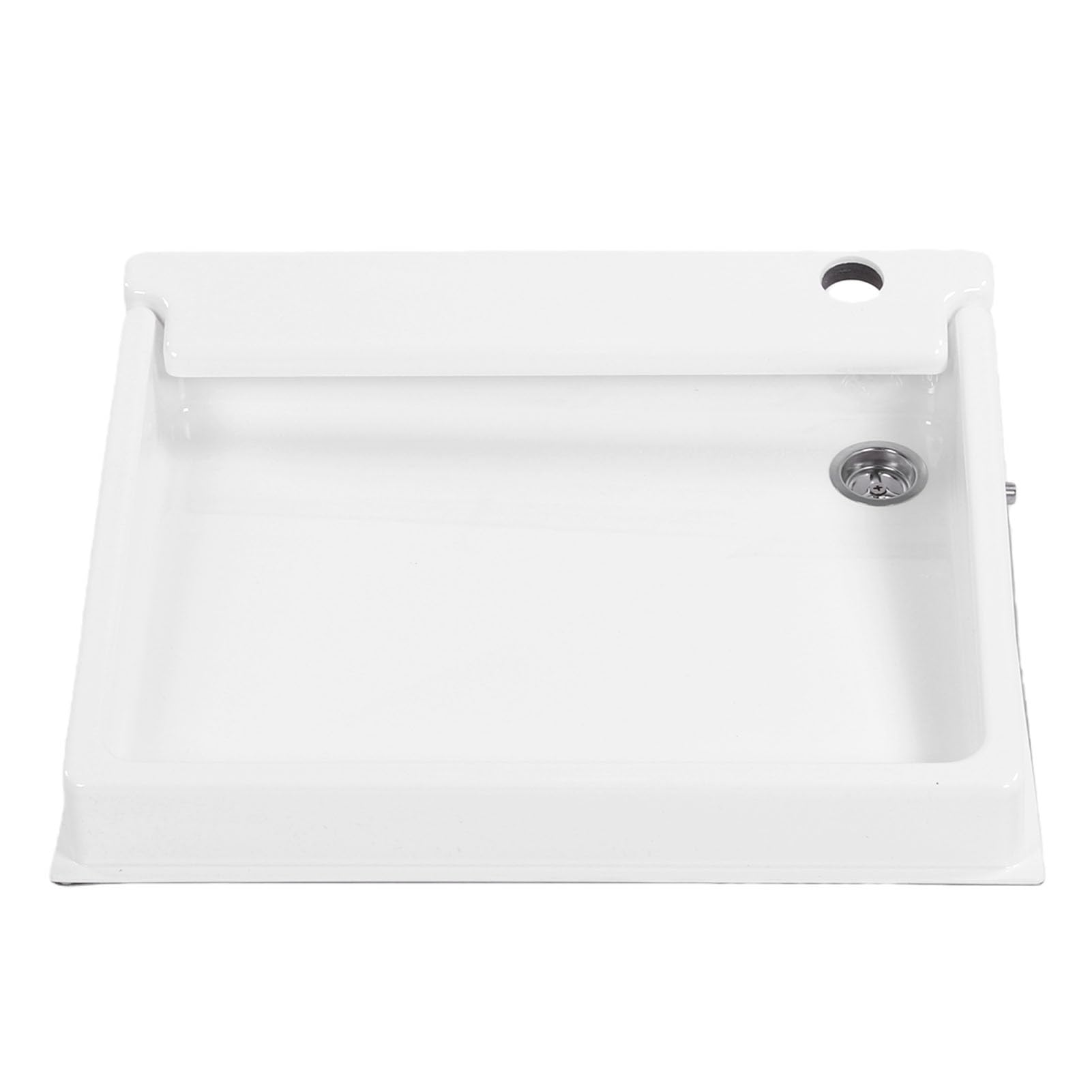 Generic RV-Acryl-Klappwaschbecken, Kratzfest, Effiziente Entwässerung für Boot, Yacht, Küche, Weiß (1 Waschbecken), für Wohnmobil-Camping
