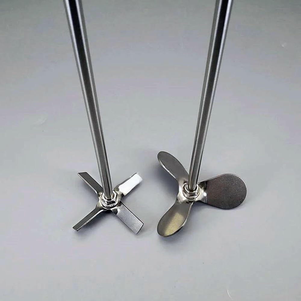1 set di pale miscelazione in acciaio inossidabile da laboratorio (lama agitazione e asta 40 mm a 120 mm) Forniture for attrezzature didattiche Attrezzature da laboratorio