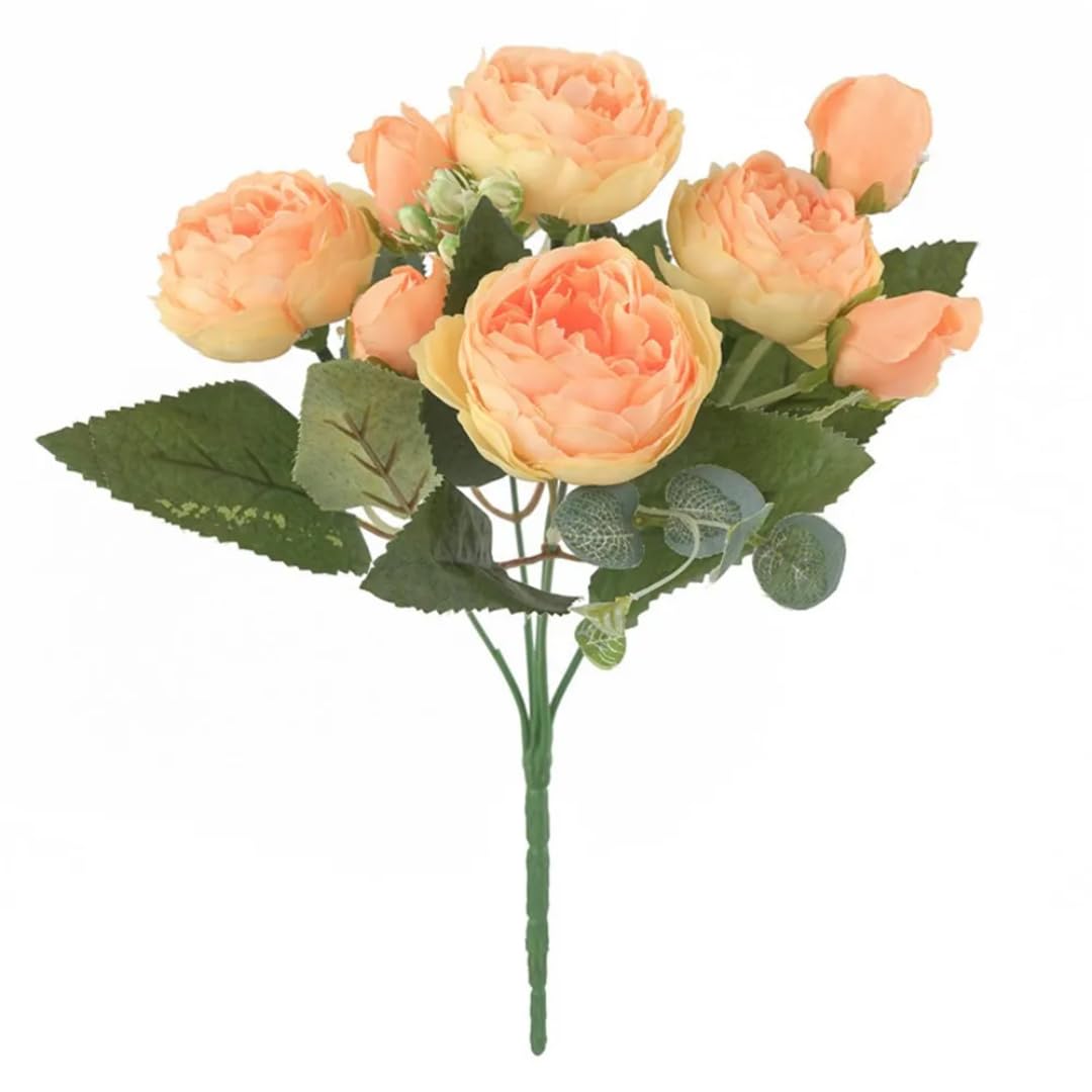 Décoration de vase sans entretien avec cette pivoine artificielle jaune