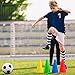 Bramble - 12 Stück Pylonen mit Tragetasche, Verkehrshütchen für Sport, Fußball, Kinder, Hunde, Training - 23cm