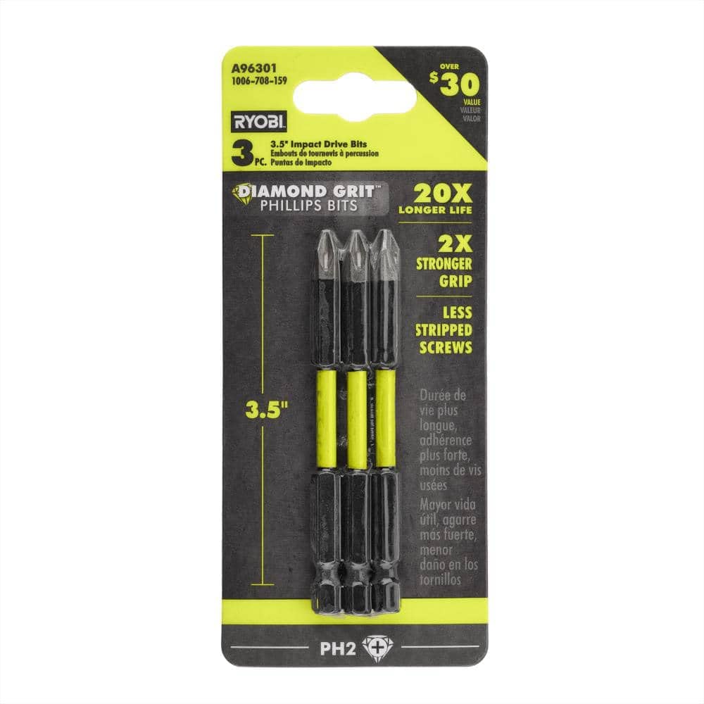 Embouts de tournevis à percussion diamant 8,9 cm pour bricolage et rénovation